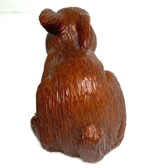 Vtg Red Mill Mtg Bunny Rabbit Figurine Pecan Resin 1991 - Picture 3 of 8